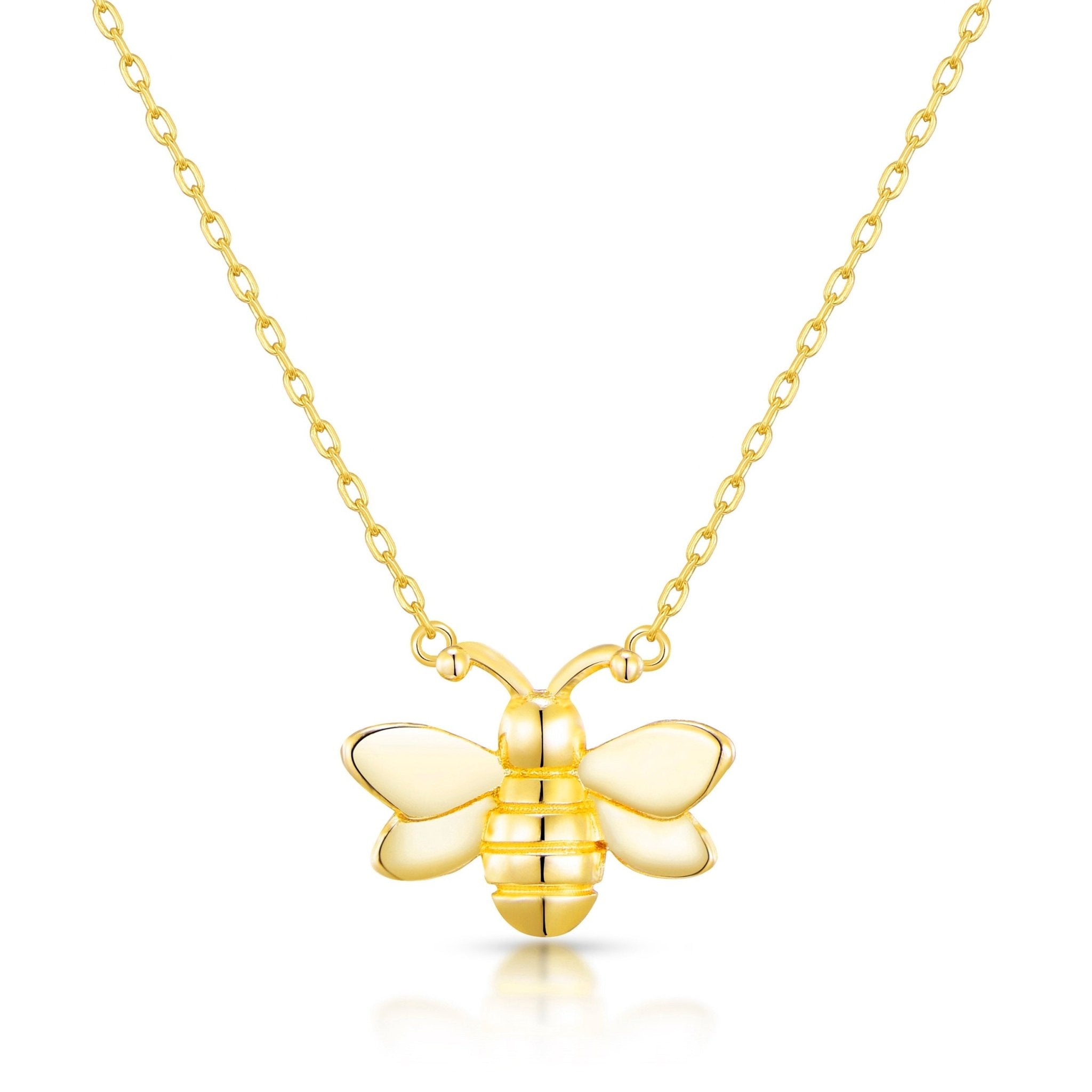 18k Gold Plated Bumble Bee Necklace