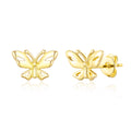 18k Gold Plated Butterfly Stud Earrings