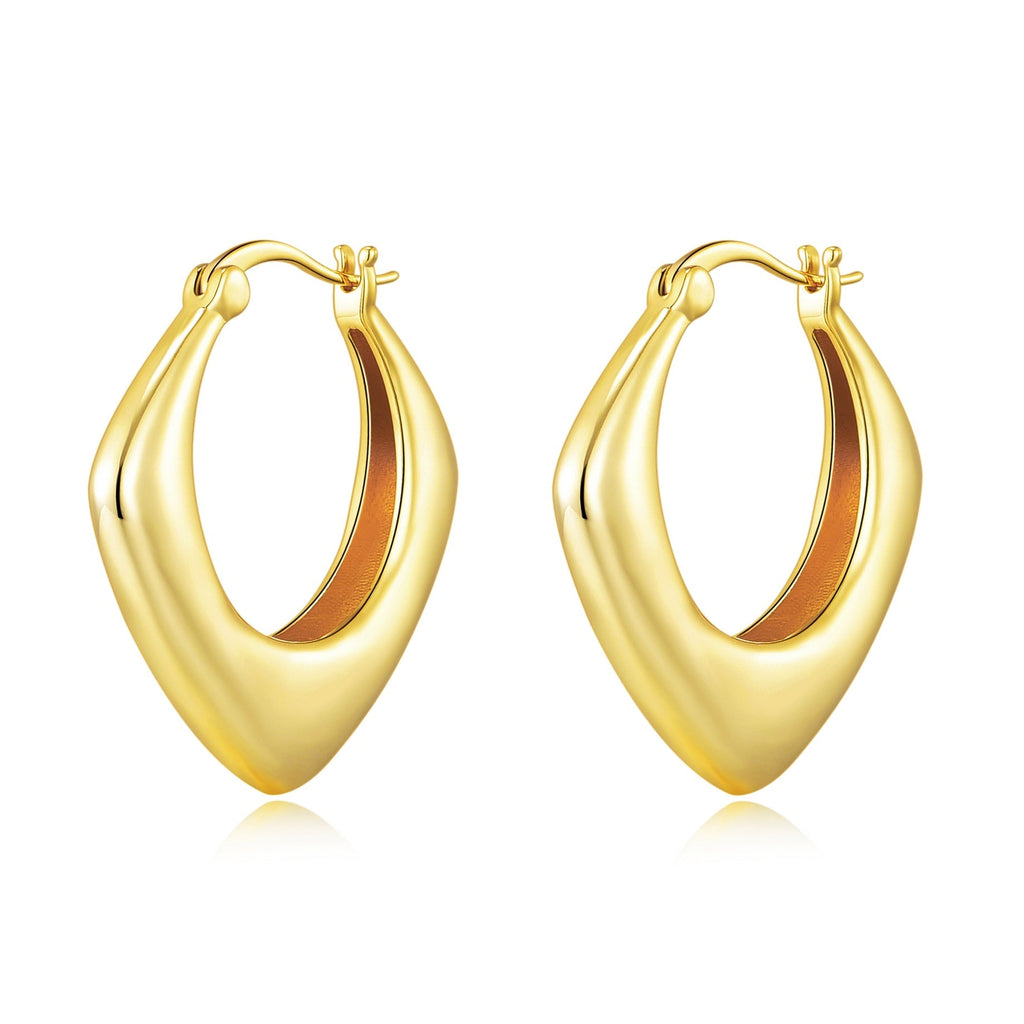 18k Gold Plated Chunky Hoop Earrings