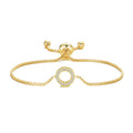 18k Gold Plated Circle of Life Friendship Slider Bracelet Created with Zircondia® Crystals