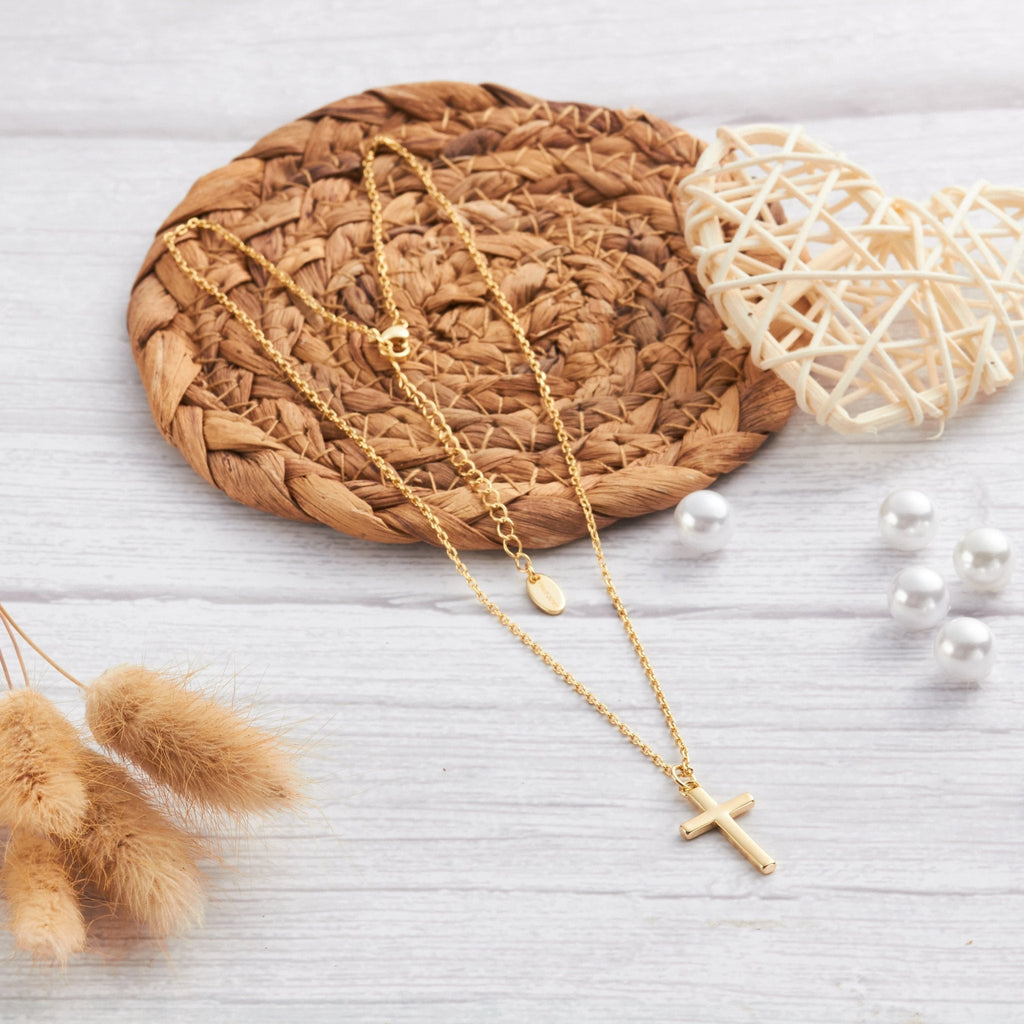 18k Gold Plated Cross Necklace