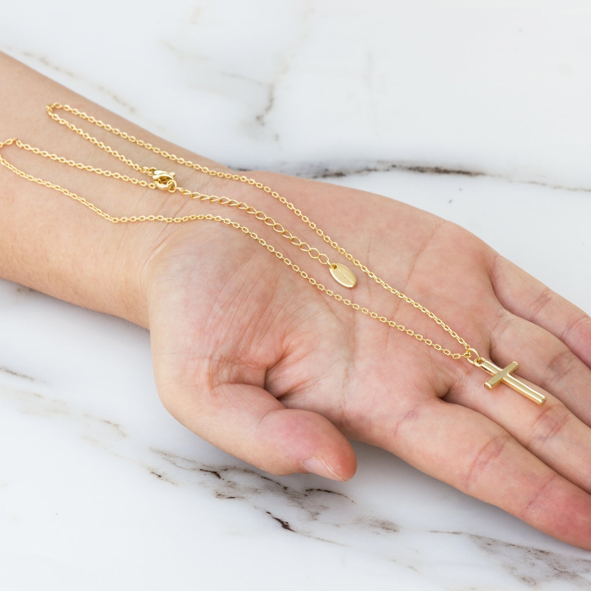 18k Gold Plated Cross Necklace