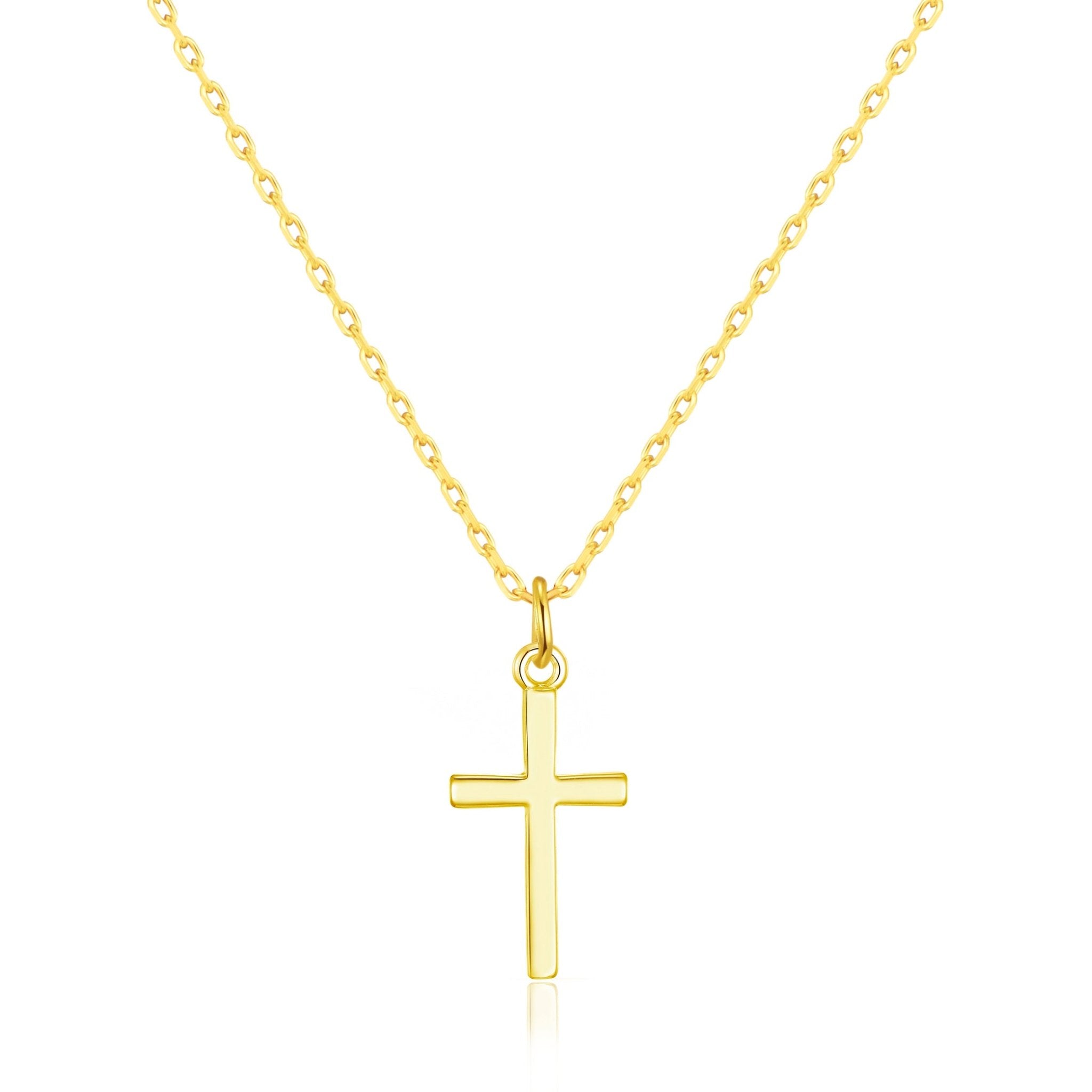 18k Gold Plated Cross Necklace