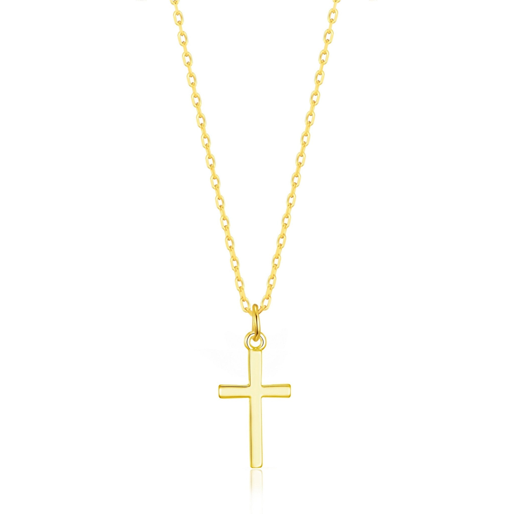 18k Gold Plated Cross Necklace