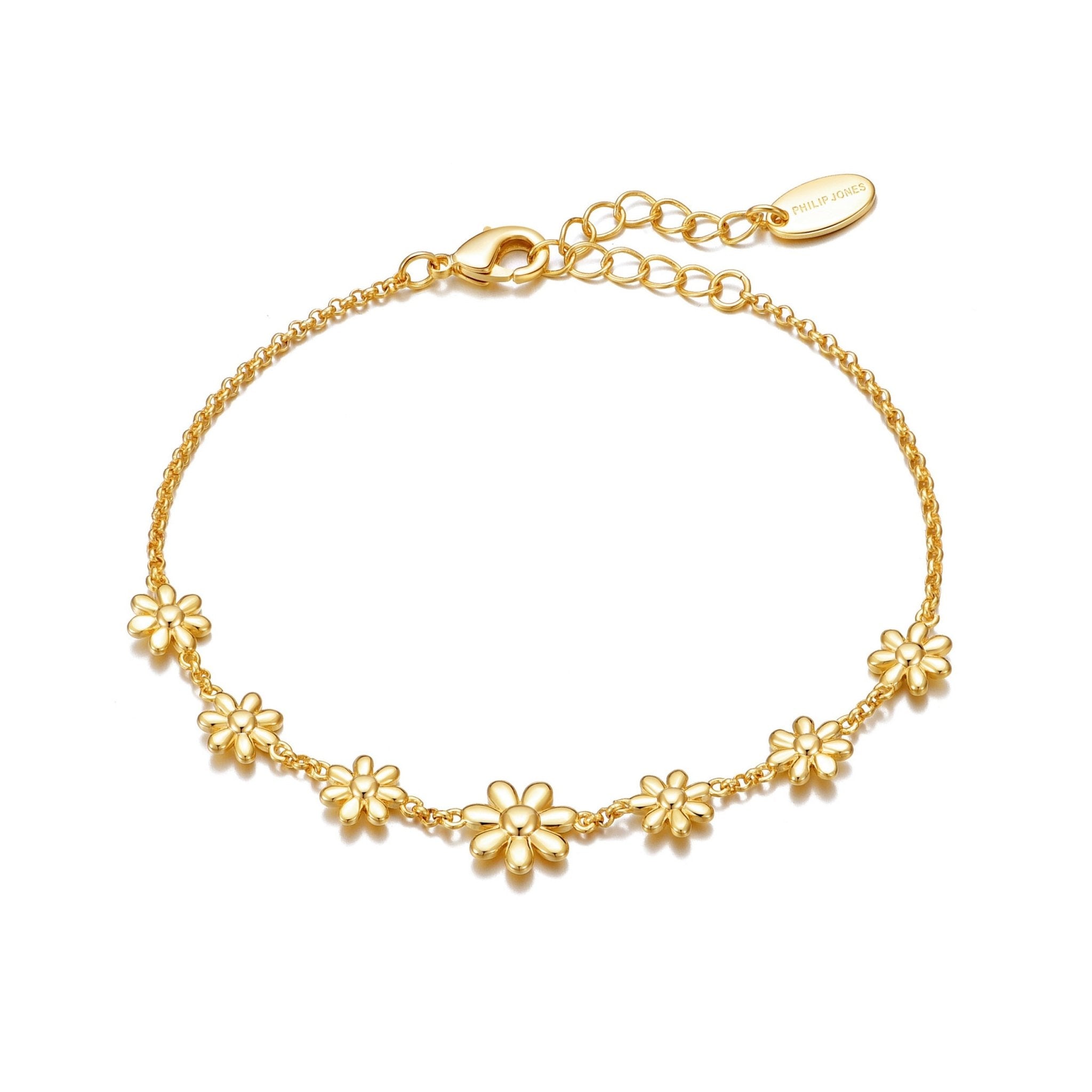 18k Gold Plated Daisy Bracelet