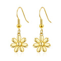 18k Gold Plated Daisy Drop Earrings