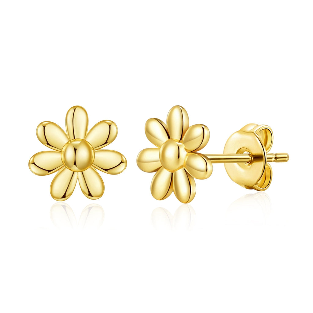 18k Gold Plated Daisy Earrings