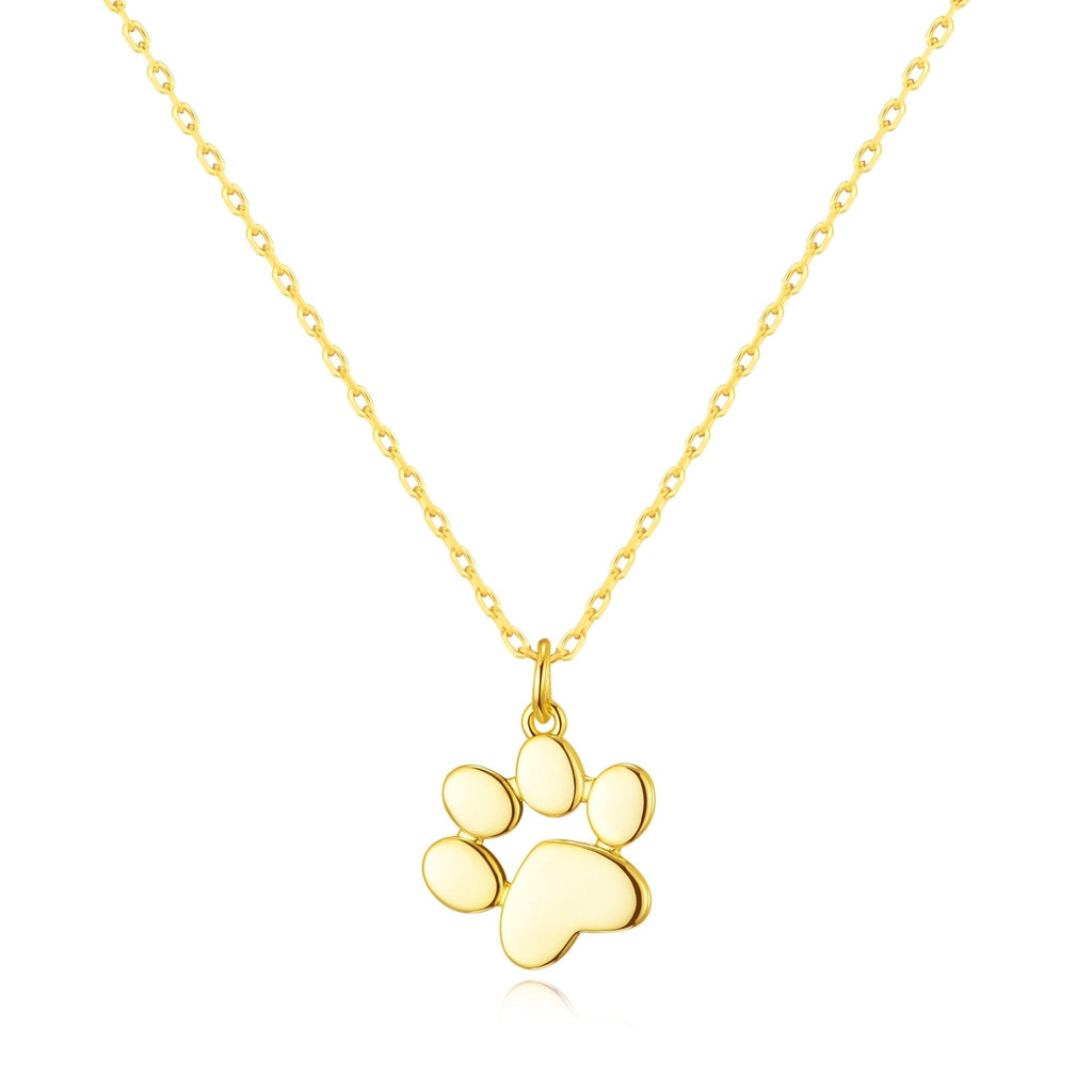 18k Gold Plated Dog Paw Necklace