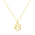 18k Gold Plated Dog Paw Necklace