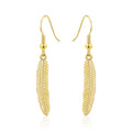 18k Gold Plated Feather Earrings