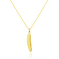 18k Gold Plated Feather Necklace