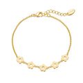 18k Gold Plated Flower Bracelet