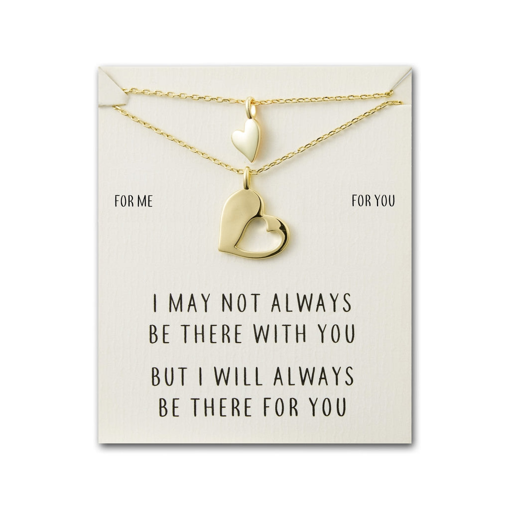 18k Gold Plated For Me For You Piece of My Heart Necklace Set