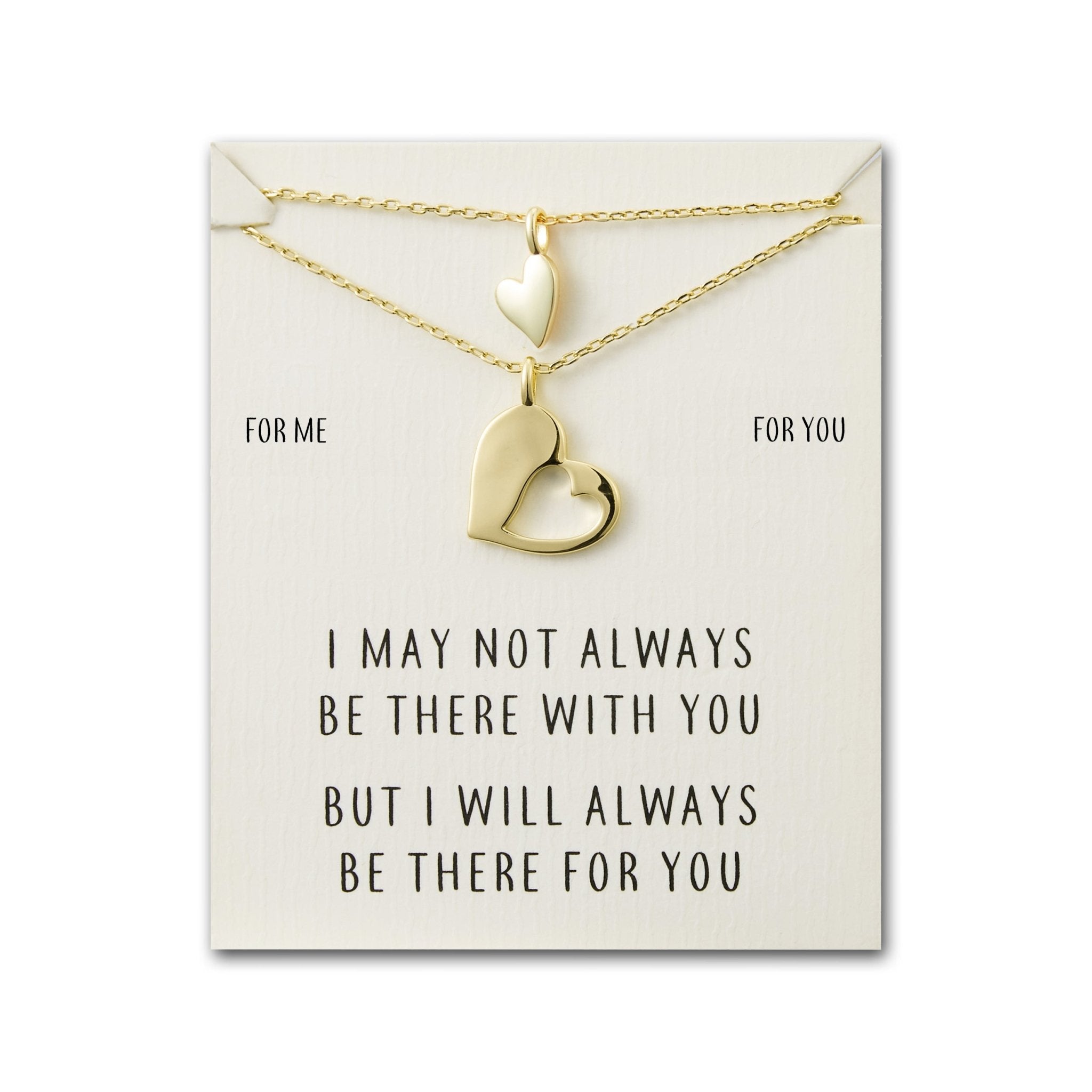 18k Gold Plated For Me For You Piece of My Heart Necklace Set