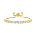 18k Gold Plated Friendship Slider Bracelet with Zircondia® Crystals