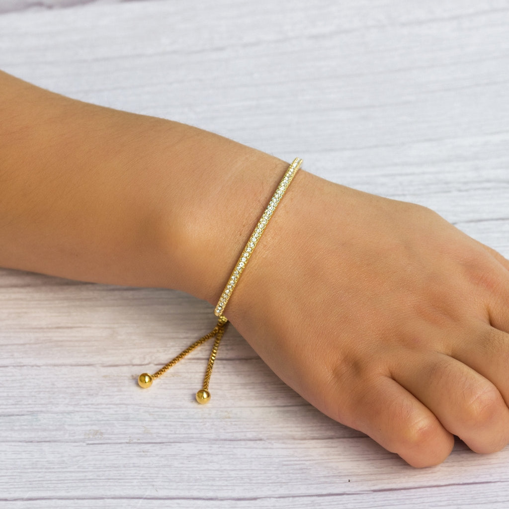 18k Gold Plated Friendship Slider Set Created with Zircondia® Crystals
