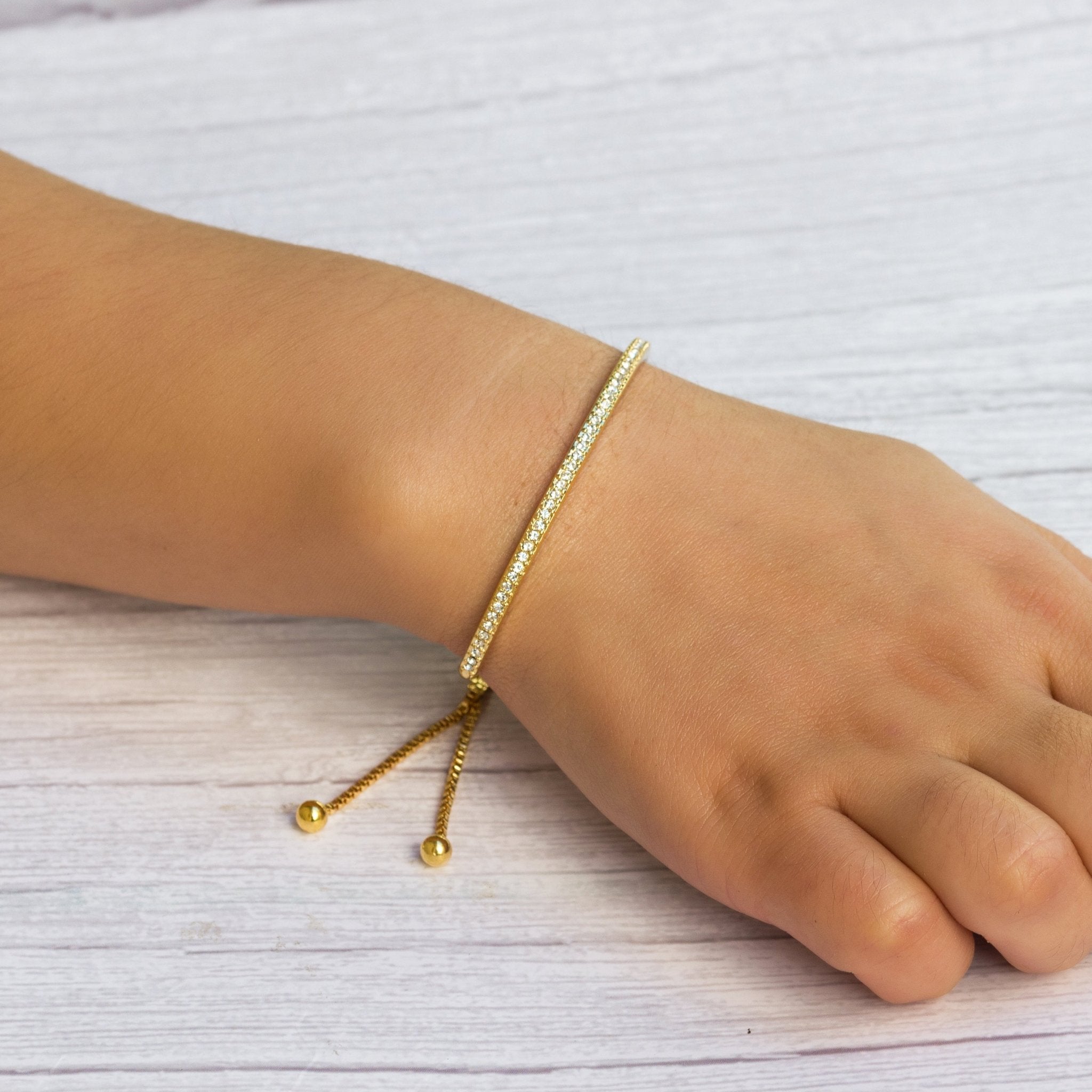 18k Gold Plated Friendship Slider Set Created with Zircondia® Crystals