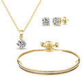 18k Gold Plated Friendship Slider Set Created with Zircondia® Crystals