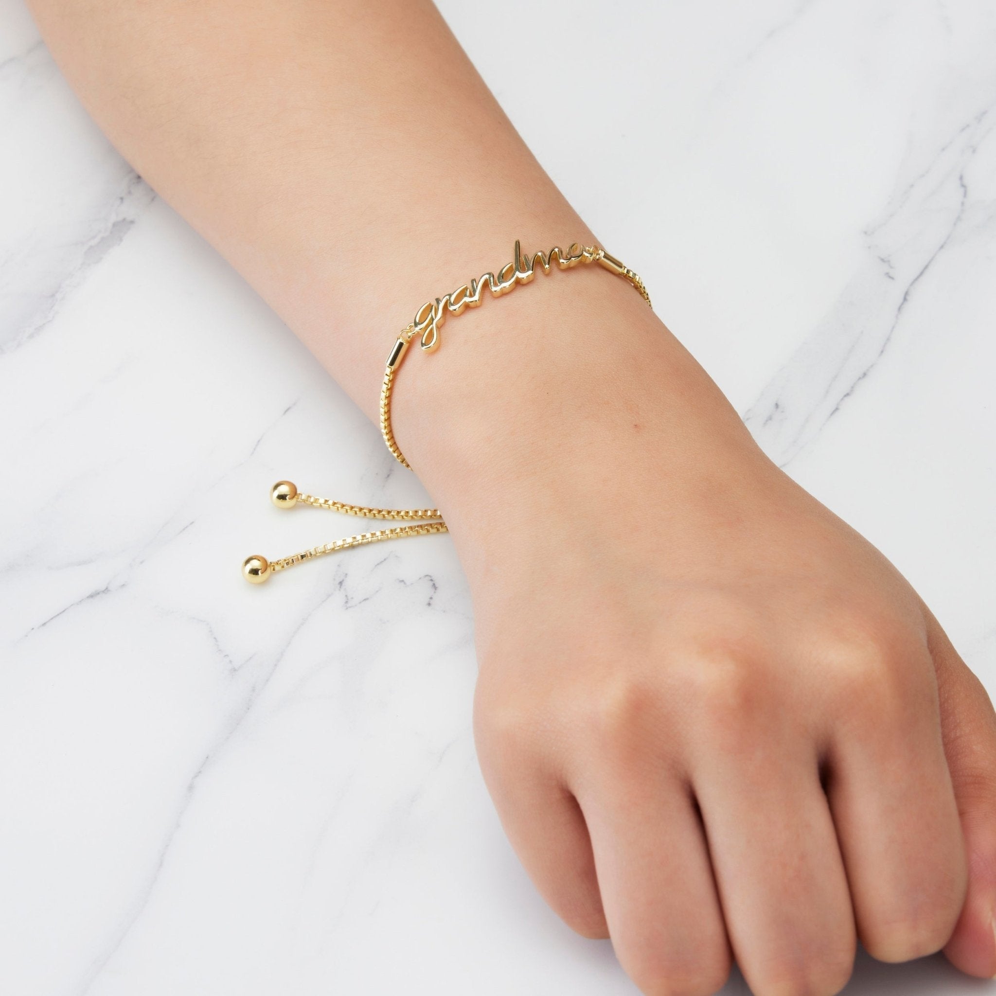 18k Gold Plated Grandma Bracelet Created with Zircondia® Crystals
