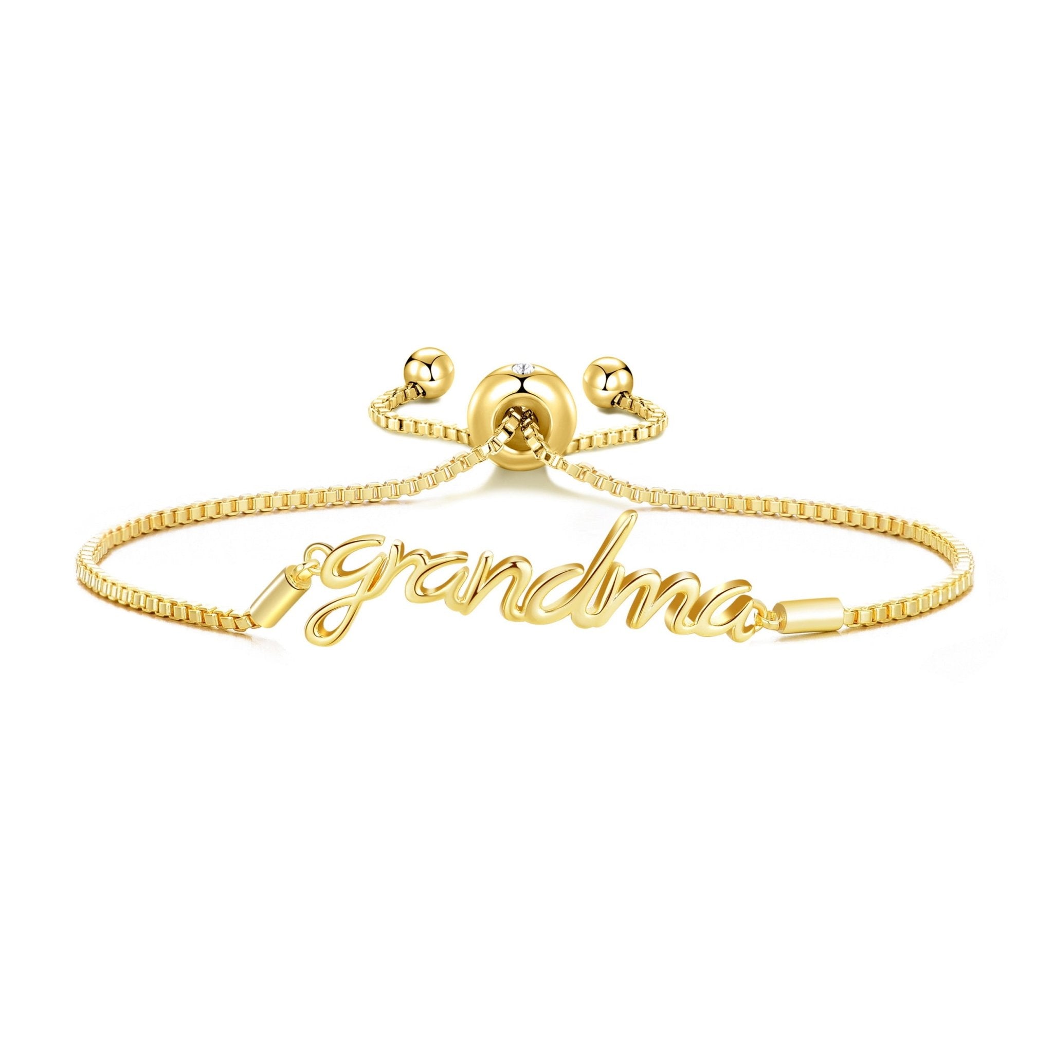 18k Gold Plated Grandma Bracelet Created with Zircondia® Crystals