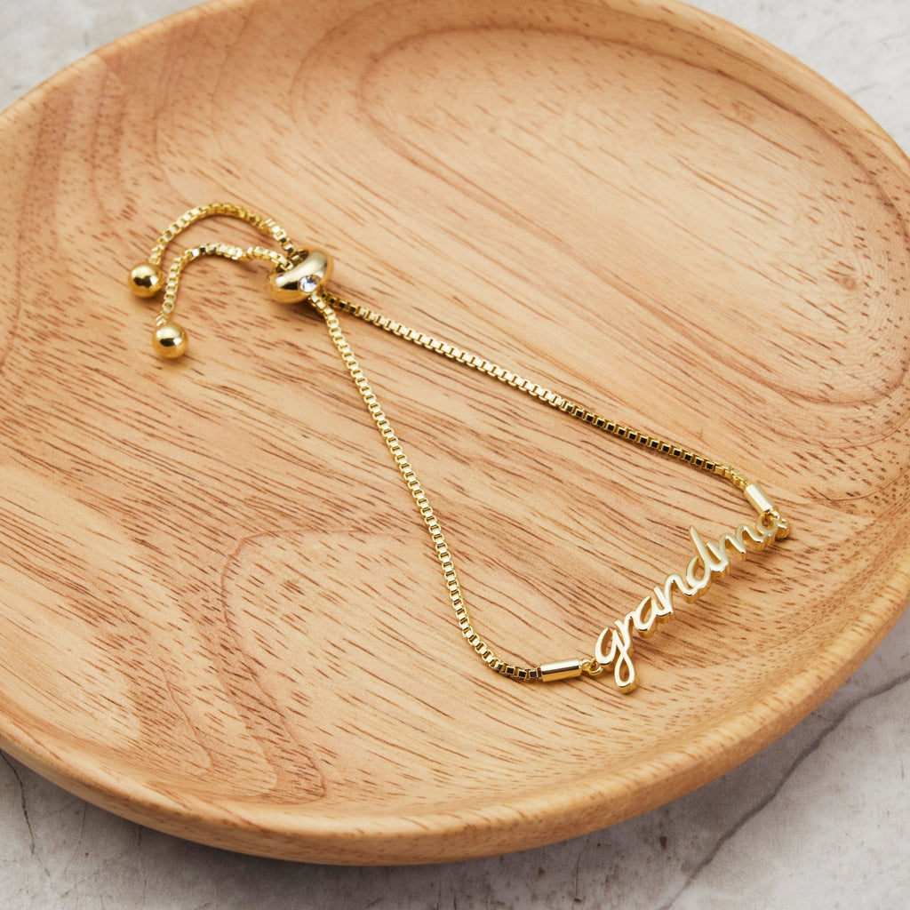 18k Gold Plated Grandma Bracelet Created with Zircondia® Crystals