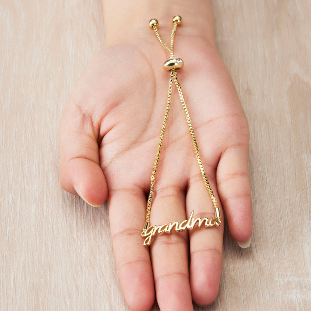 18k Gold Plated Grandma Bracelet Created with Zircondia® Crystals