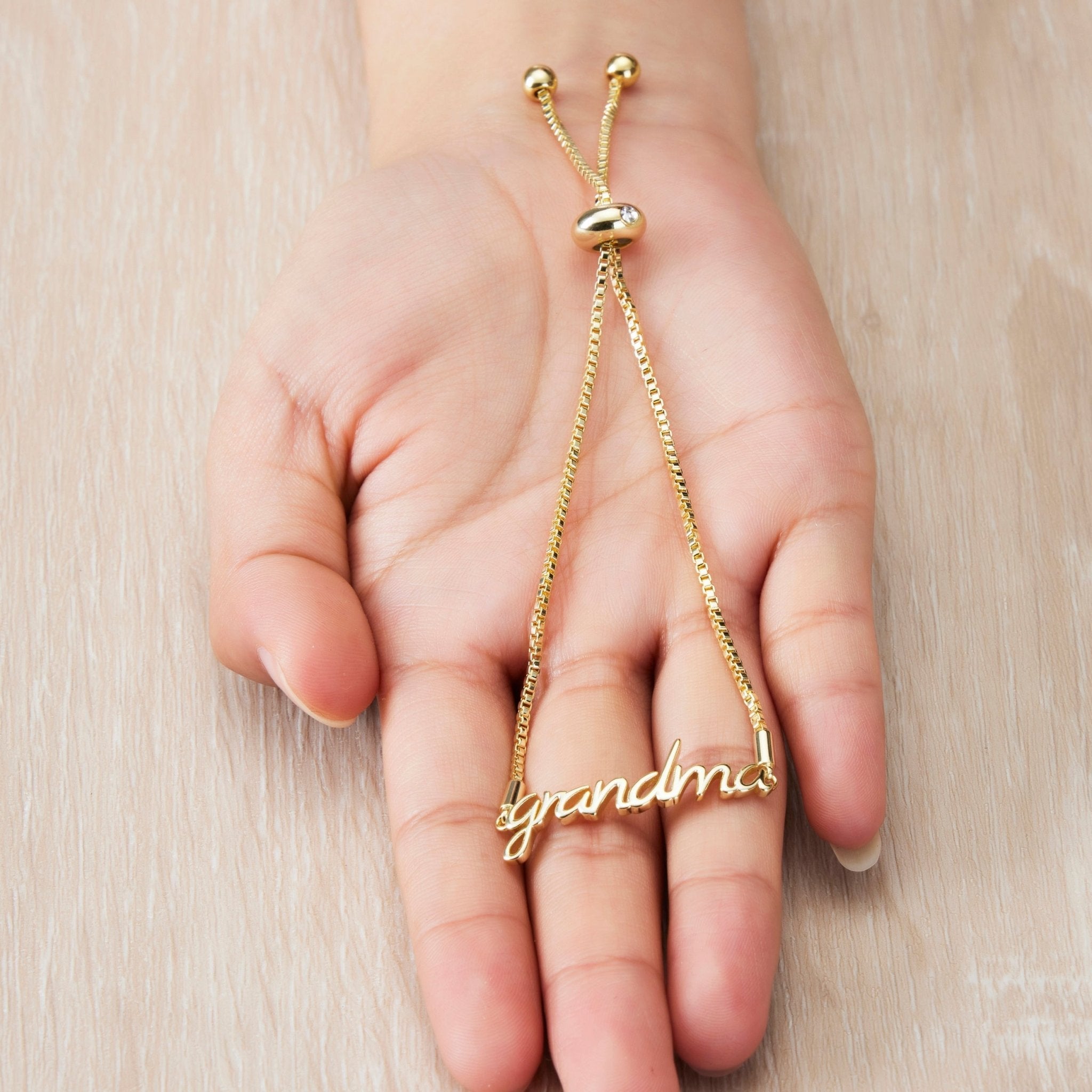 18k Gold Plated Grandma Bracelet Created with Zircondia® Crystals