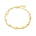 18k Gold Plated Heart Bracelet