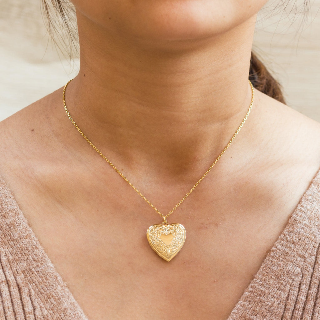 18k Gold Plated Heart Locket