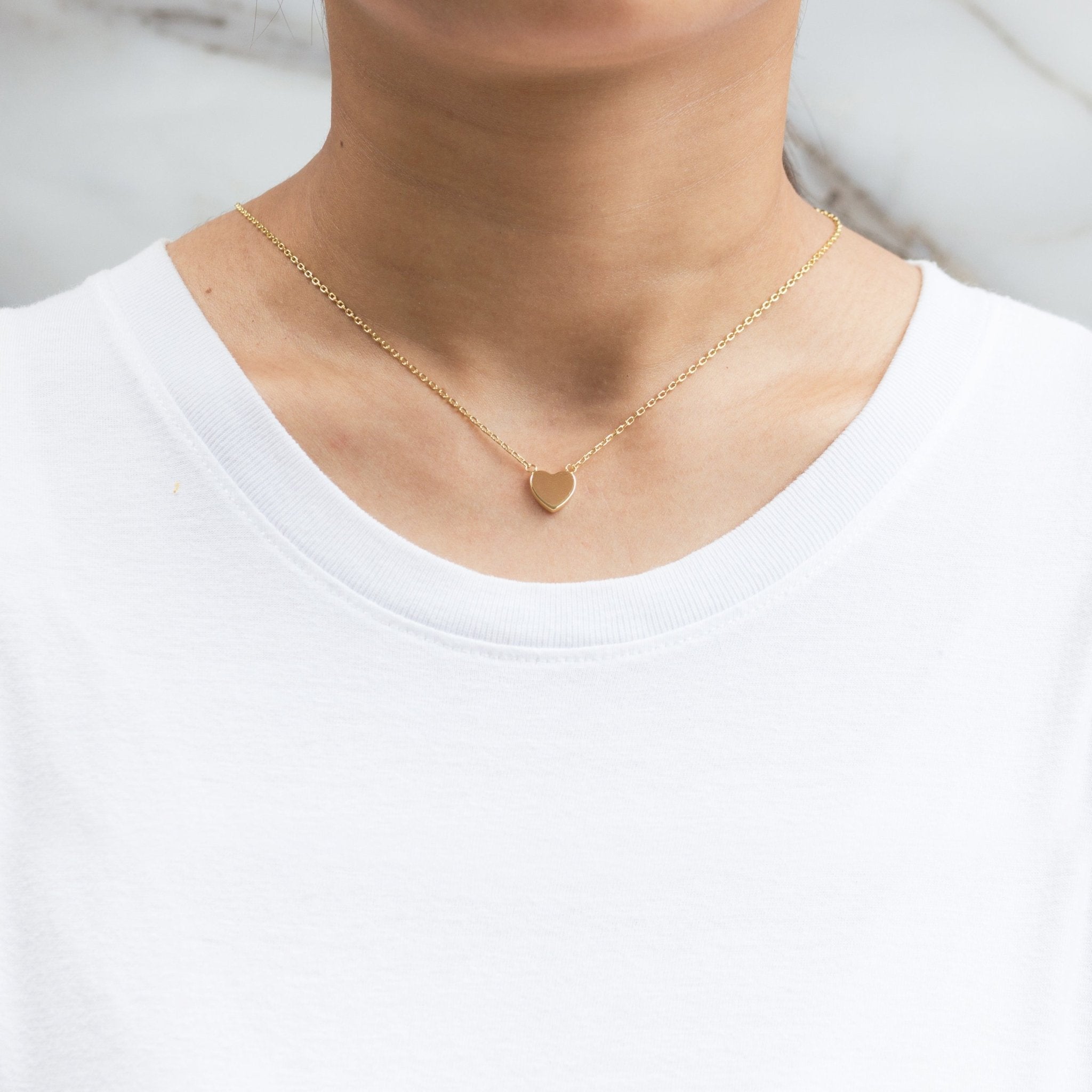 18k Gold Plated Heart Necklace with Quote Card