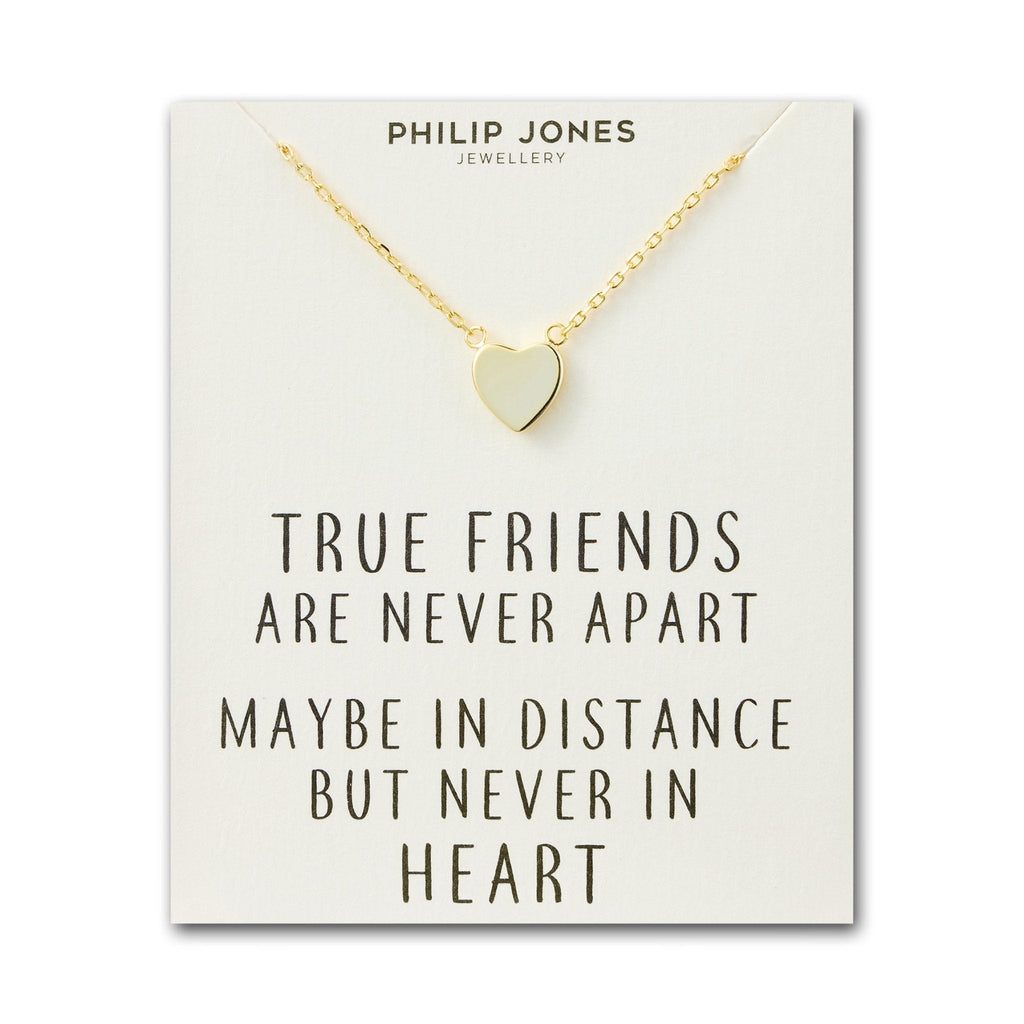 18k Gold Plated Heart Necklace with Quote Card