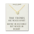 18k Gold Plated Heart Necklace with Quote Card
