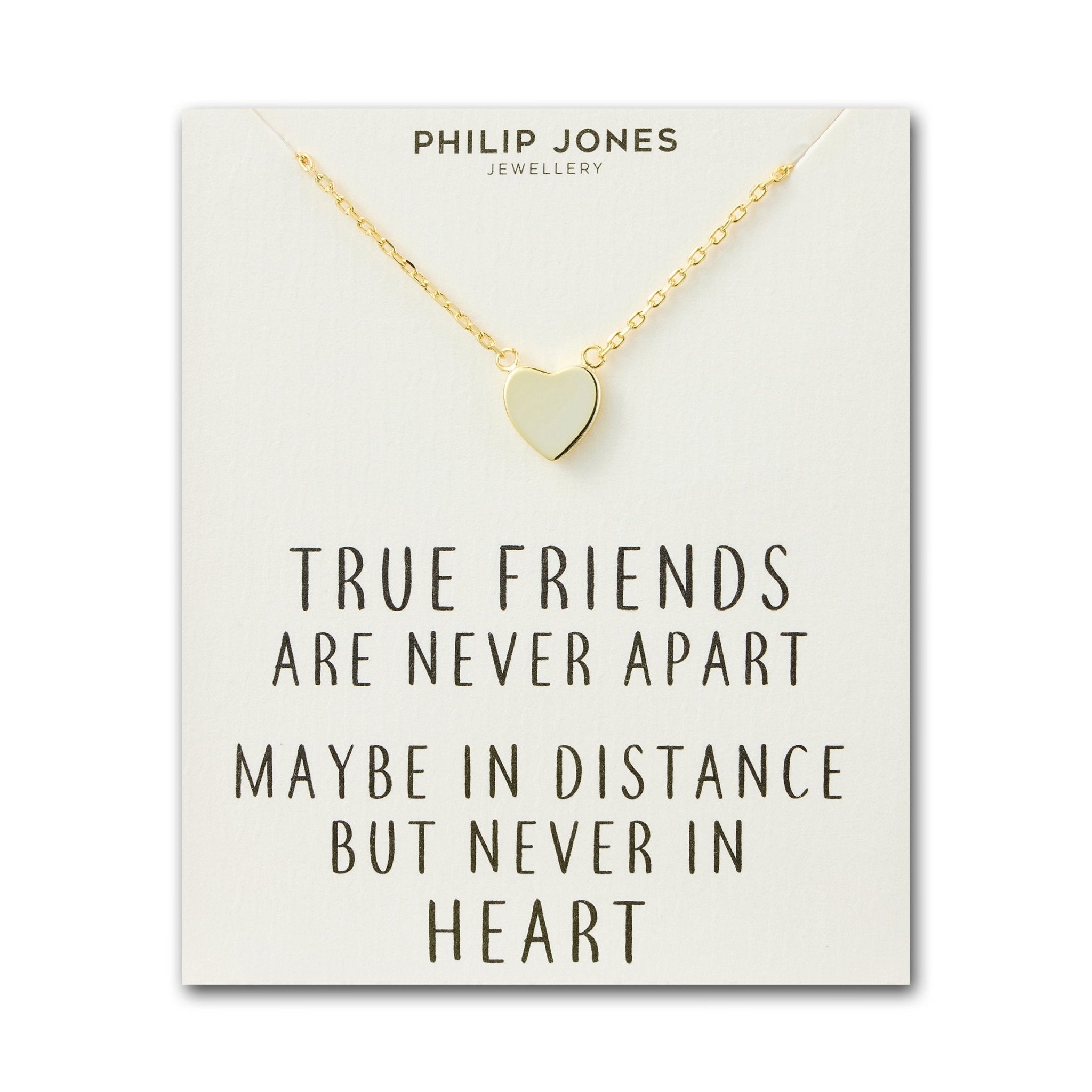 18k Gold Plated Heart Necklace with Quote Card