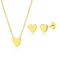 18k Gold Plated Heart Set