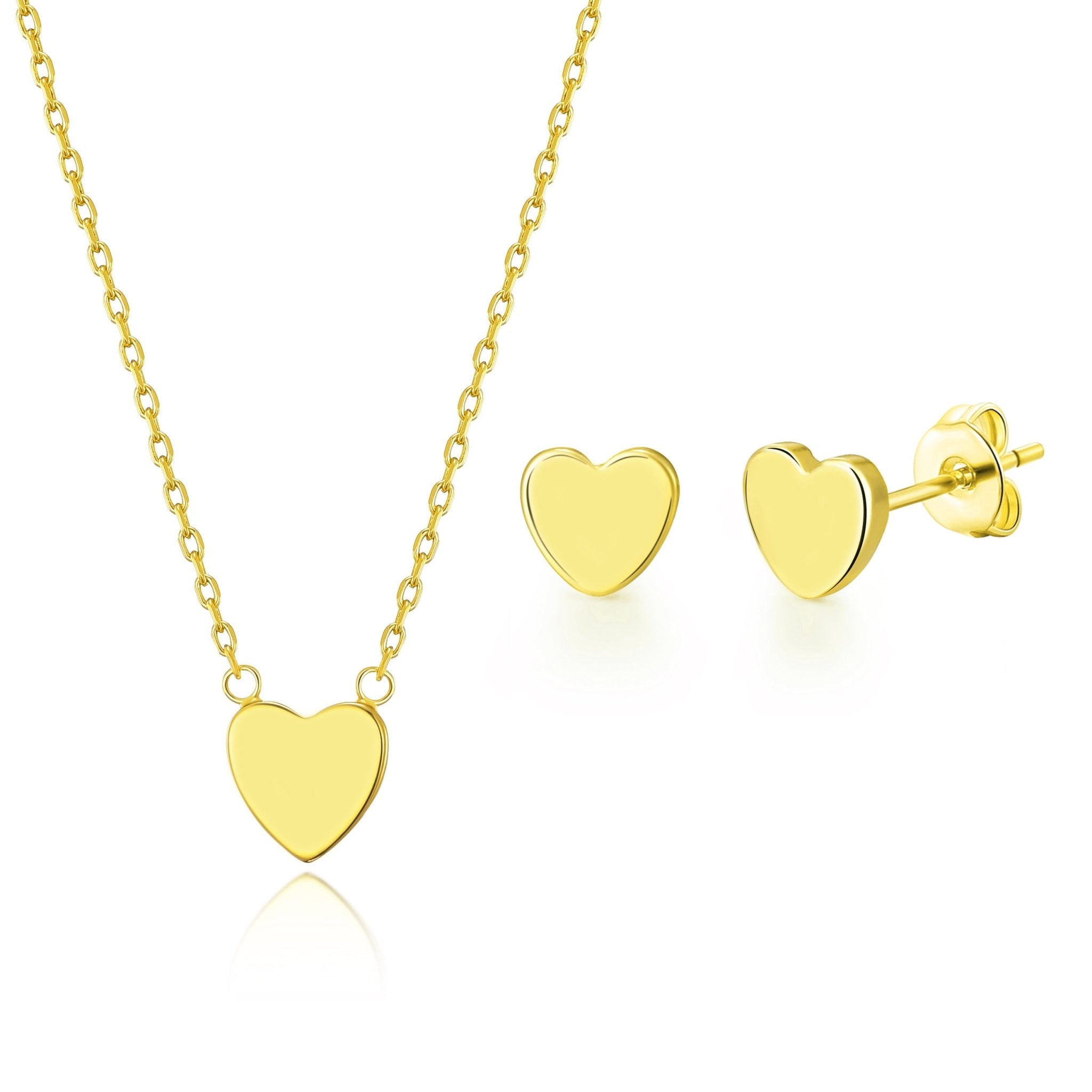 18k Gold Plated Heart Set
