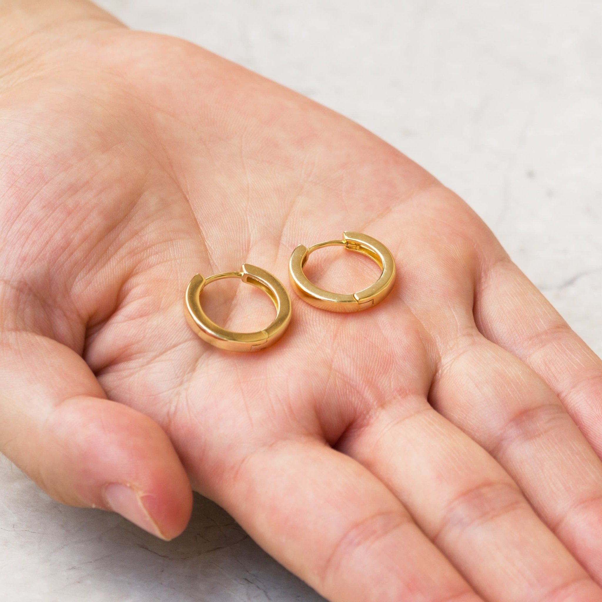 18k Gold Plated Hoop Earrings