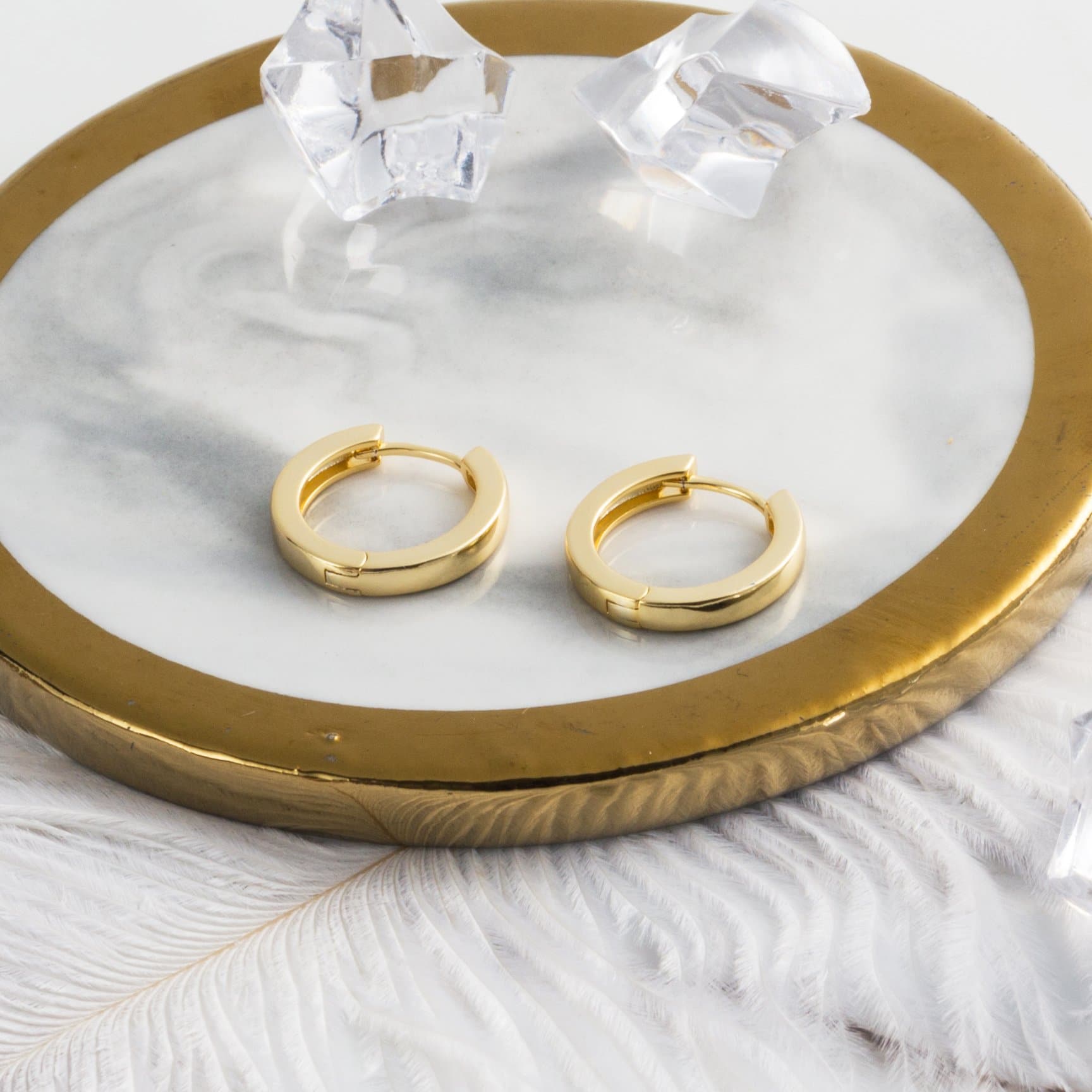 18k Gold Plated Hoop Earrings