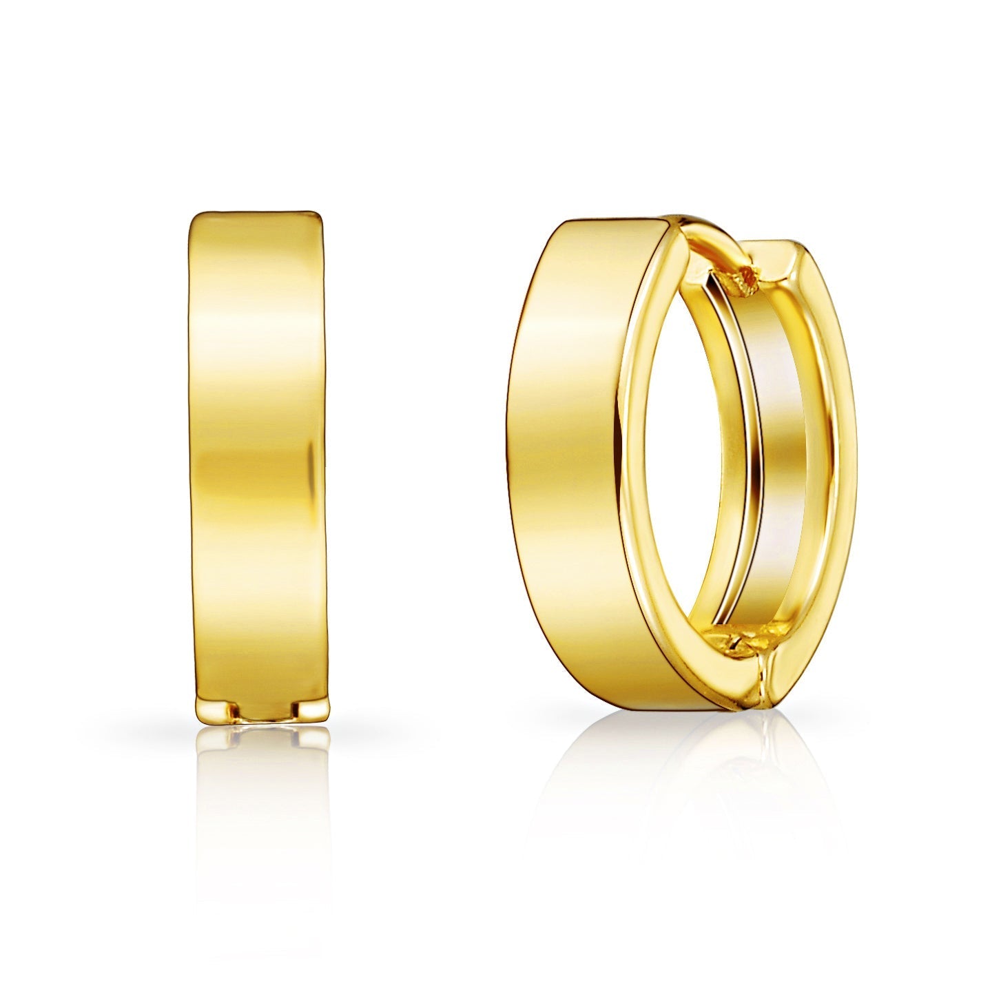 18k Gold Plated Huggie Earrings