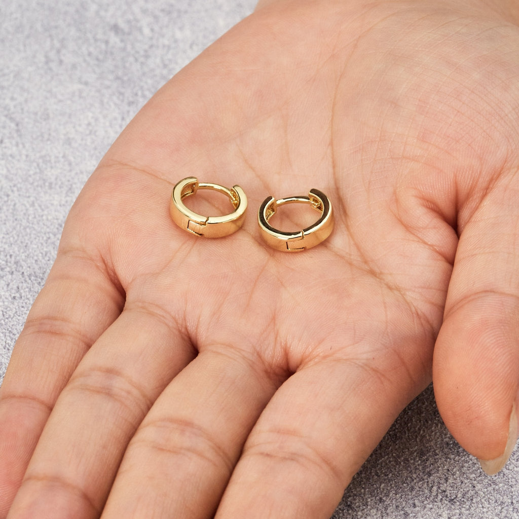 18k Gold Plated Huggie Earrings