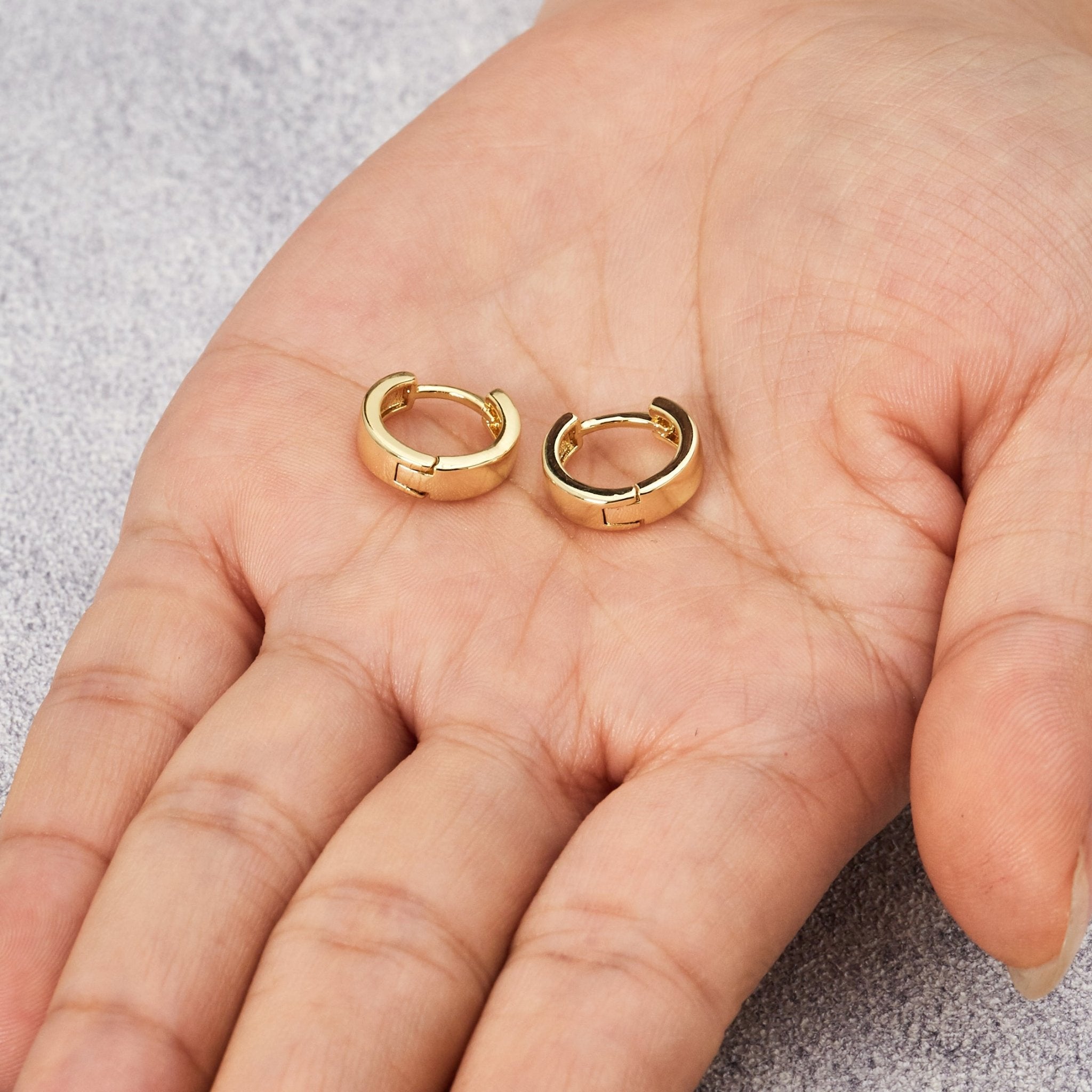 18k Gold Plated Huggie Earrings
