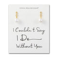 18k Gold Plated I Couldn't Say I Do Without You Infinity Pearl Drop Bridal Earrings with Zircondia® Crystals