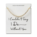 18k Gold Plated I Couldn't Say I Do Without You Solitaire Bridal Bracelet Created with Zircondia® Crystals