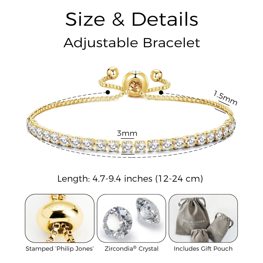 18k Gold Plated I Couldn't Say I Do Without You Solitaire Bridal Bracelet Created with Zircondia® Crystals