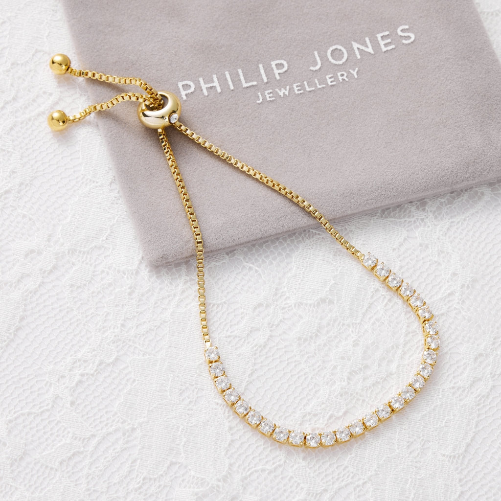 18k Gold Plated I Couldn't Say I Do Without You Solitaire Bridal Bracelet Created with Zircondia® Crystals