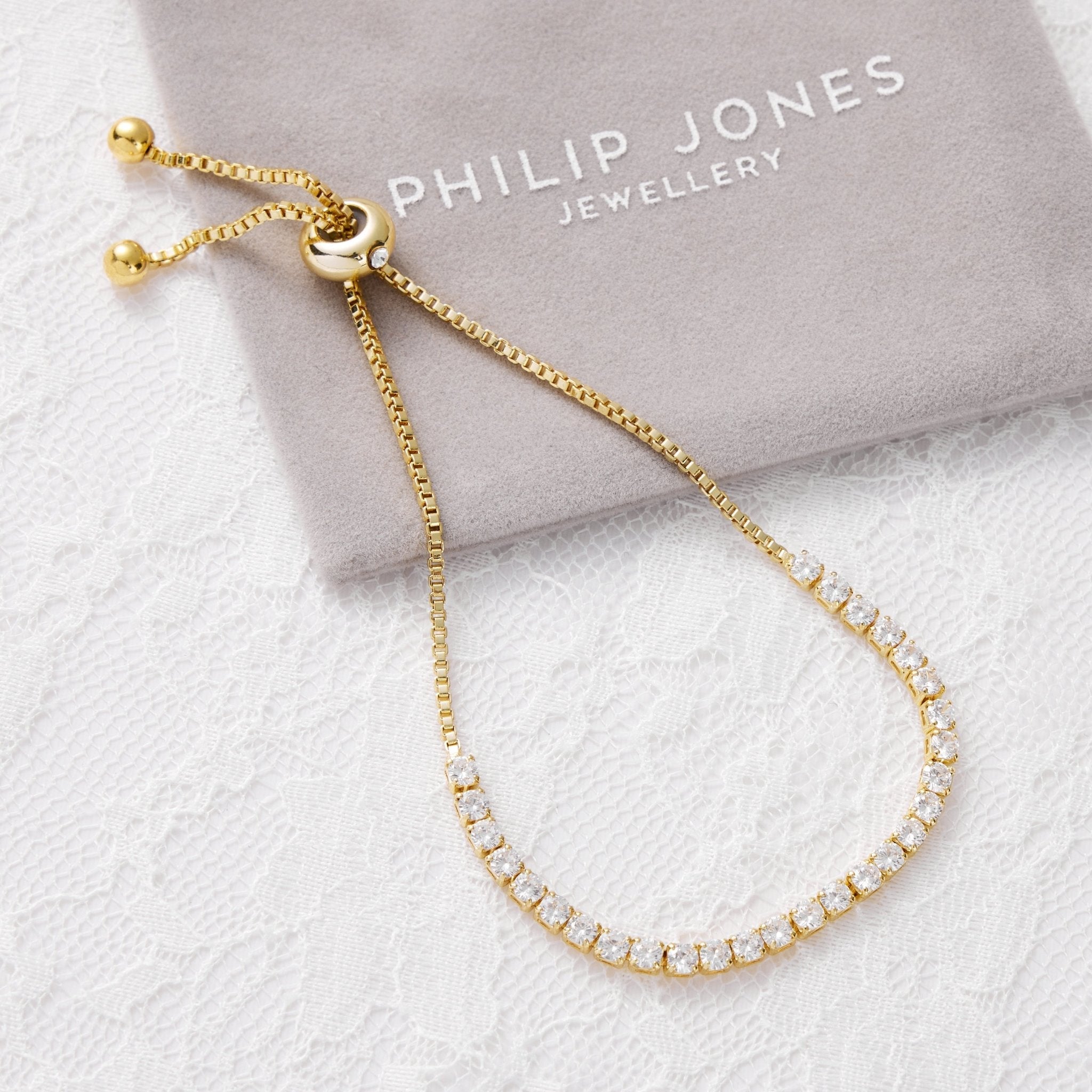 18k Gold Plated I Couldn't Say I Do Without You Solitaire Bridal Bracelet Created with Zircondia® Crystals