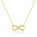 18k Gold Plated Infinity Pendant Necklace Created with Zircondia® Crystals
