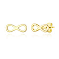 18k Gold Plated Infinity Stud Earrings