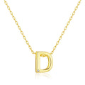 18k Gold Plated Initial Necklace Letter D Created with Zircondia® Crystals