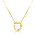 18k Gold Plated Initial Necklace Letter O Created with Zircondia® Crystals