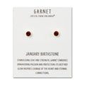 18k Gold Plated January (Garnet) Birthstone Earrings Created with Zircondia® Crystals